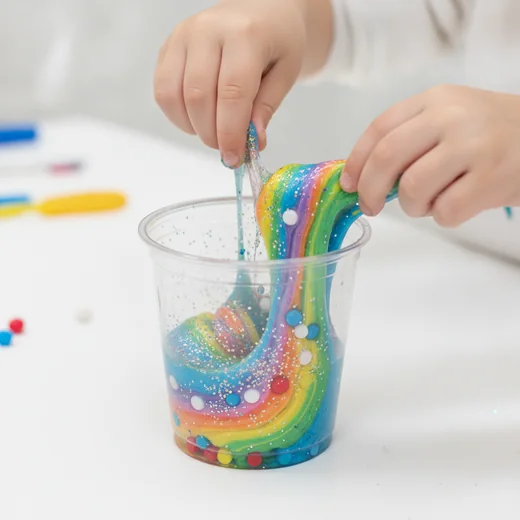 オリジナルスライムを作る様子